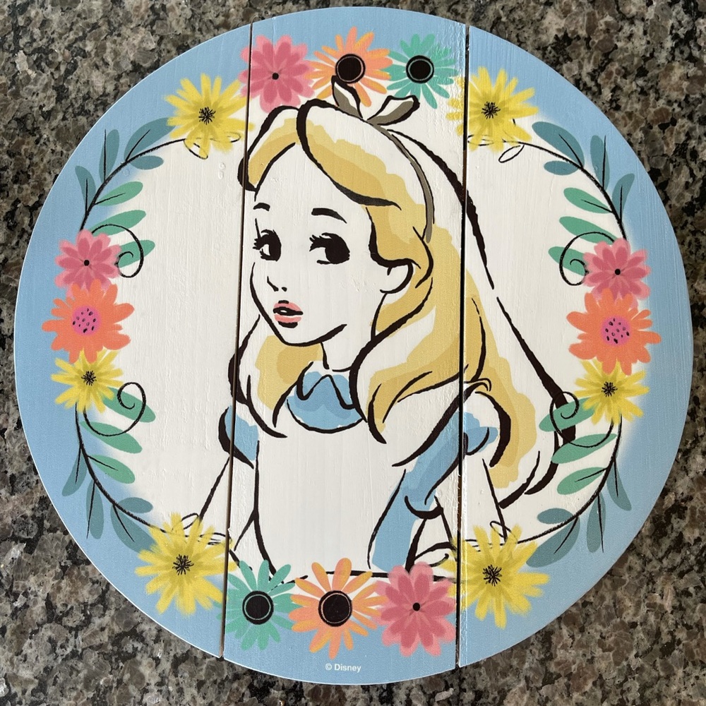 Disney Alice in Wonderland Wooden Wall Sign